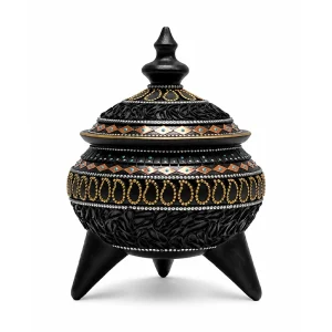 شکلات خوری معرق چرم پایه‌دار طرح نگین دانا