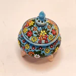 شکلات خوری میناکاری سفالی طرح باغ فیروزه