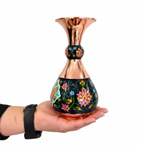 گلدان مس و پرداز طرح باغ دل‌افروز