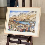 تابلو نقاشی رنگ و روغن طرح کوچ