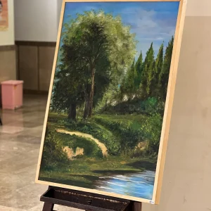 تابلو نقاشی رنگ و روغن طرح تک درخت