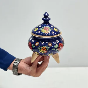 شکلات خوری میناکاری سفالی طرح آسمان لاجوردی