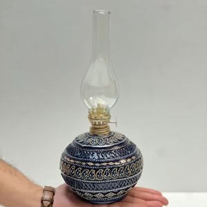 چراغ لمپا (گردسوز) معرق چرم طرح شکوه ایرانی