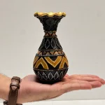 گلدان معرق چرم طرح شکوه زرین