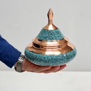 شکلات خوری فیروزه کوبی مسی طرح فیروزه‌باران