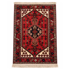 گلیم دستباف شیریکی پیچ طرح ترنج سرخ قشقایی