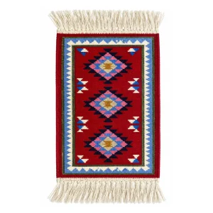 گلیم دستباف شیریکی پیچ طرح سه نگین